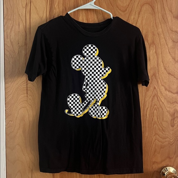 Disney Black T-Shirt with Silver Logo - Picture 1 of 4